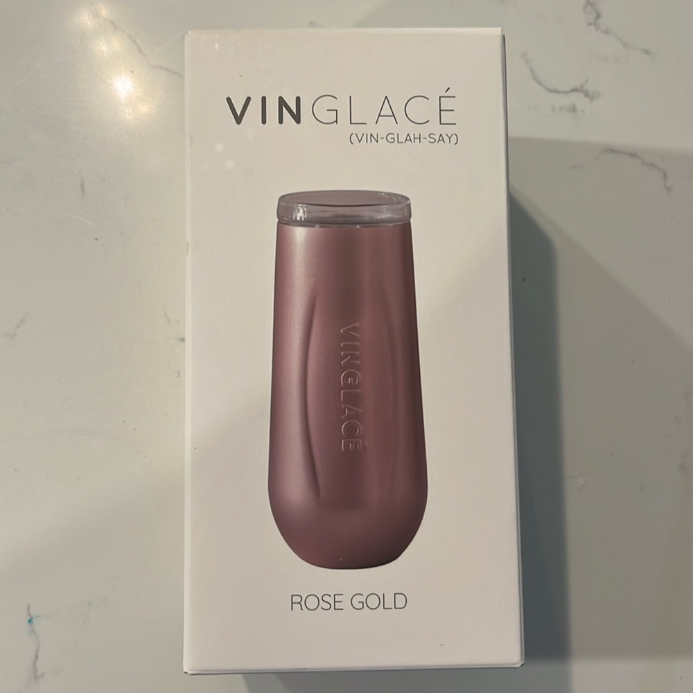 VINGlacé Champagne Flute in Rose Gold